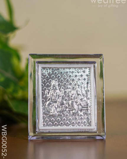 Photoframe With Stand Silver Plated - Small Lakshmi Ganesh Wbg0052-6 German Photo Frame