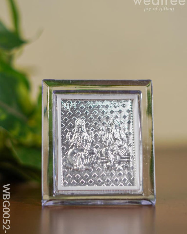 Photoframe With Stand Silver Plated - Small Lakshmi Ganesh Wbg0052-6 German Photo Frame