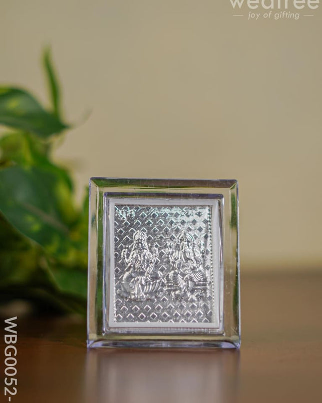 Photoframe With Stand Silver Plated - Small Lakshmi Ganesh Wbg0052-6 German Photo Frame