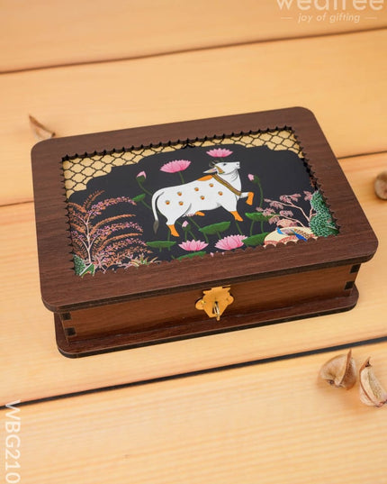 Pichwai Dry Fruit Box - 7x5 inch - WBG2106 - Dry Fruit Box RG