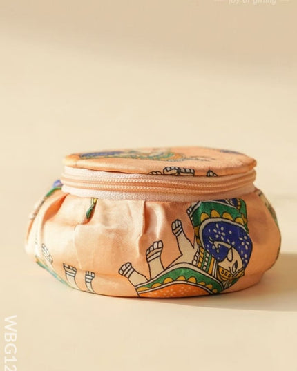 Pichwai Elephant Design Bangle Box - Small - WBG1214 - Jewellery Holders RG
