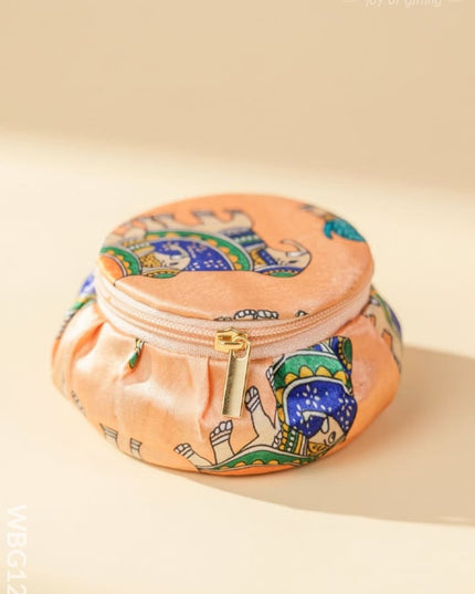 Pichwai Elephant Design Bangle Box - Small - WBG1214 - Jewellery Holders RG