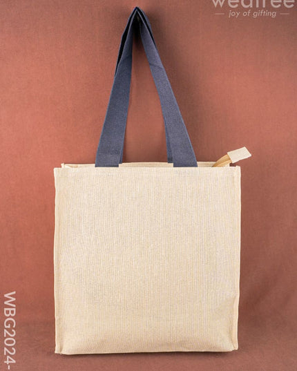 Pichwai Jute Bag - Blue - WBG2024-1 - Cloth Bags