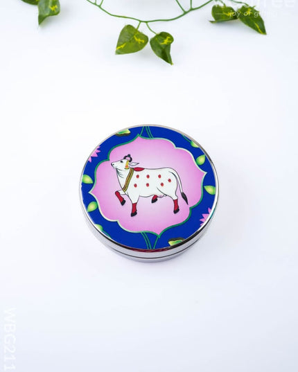 Pichwai Poori Box - 5 inch - WBG2116 - Utensils RG