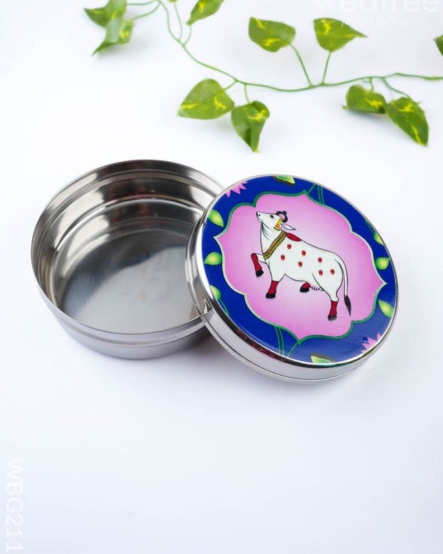Pichwai Poori Box - 5 inch - WBG2116 - Utensils RG
