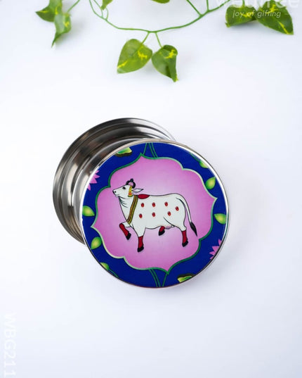 Pichwai Poori Box - 5 inch - WBG2116 - Utensils RG