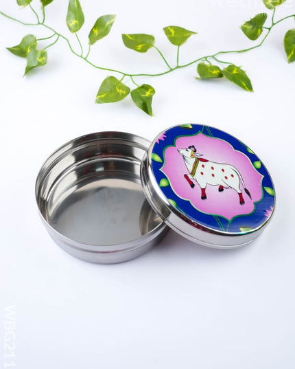 Pichwai Poori Box - 5 inch - WBG2116 - Utensils RG