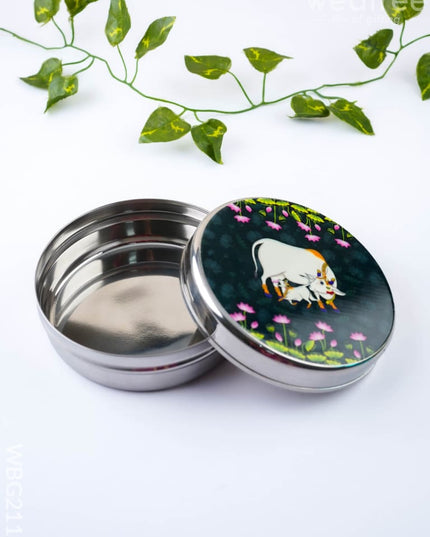 Pichwai Poori Box - 5 inch - WBG2117 - Utensils RG