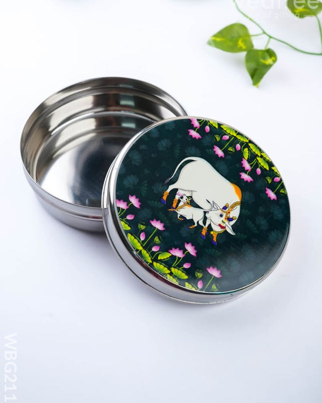Pichwai Poori Box - 5 inch - WBG2117 - Utensils RG