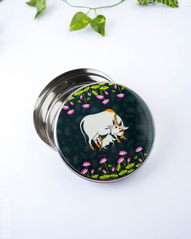 Pichwai Poori Box - 5 inch - WBG2117 - Utensils RG