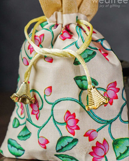 Pichwai Print String Bag - Wbg1033 Bags