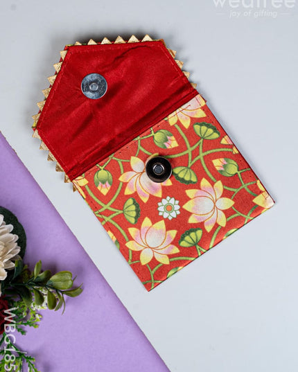 Pichwai Printed Coin Purse - 4 inch - WBG1857 - Clutches & Purses
