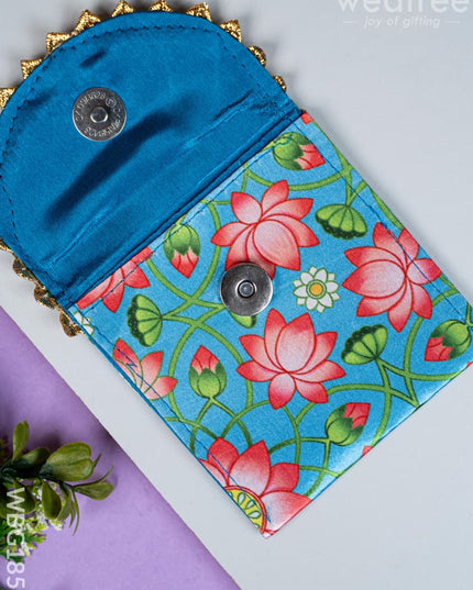 Pichwai Printed Coin Purse - 4 inch - WBG1857 - Clutches & Purses