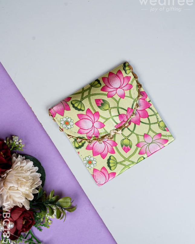 Pichwai Printed Coin Purse - 4 inch - WBG1857 - Clutches & Purses
