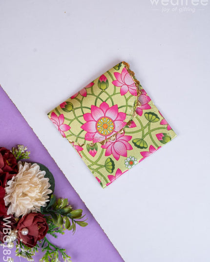 Pichwai Printed Coin Purse - 4 inch - WBG1857 - Clutches & Purses