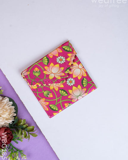 Pichwai Printed Coin Purse - 4 inch - WBG1857 - Clutches & Purses