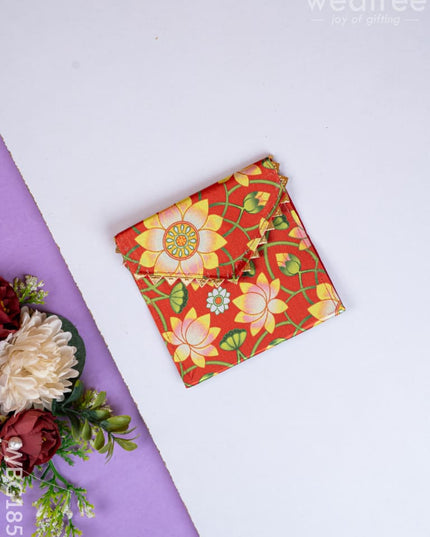 Pichwai Printed Coin Purse - 4 inch - WBG1857 - Clutches & Purses