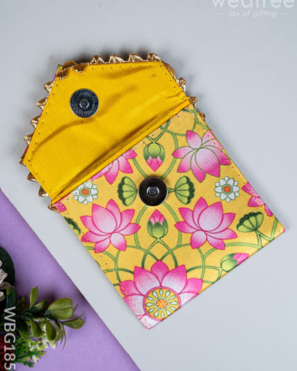 Pichwai Printed Coin Purse - 4 inch - WBG1857 - Clutches & Purses