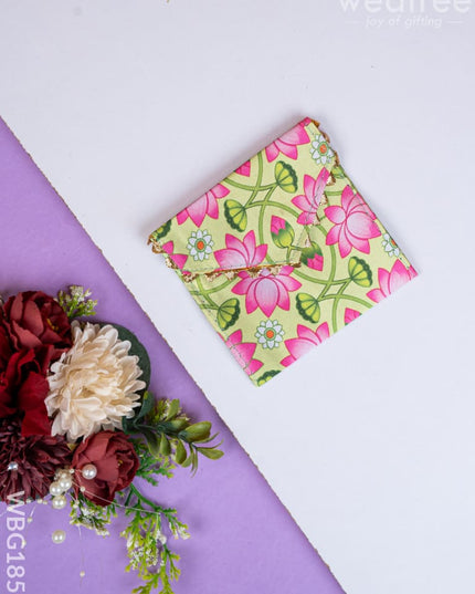 Pichwai Printed Coin Purse - 4 inch - WBG1857 - Clutches & Purses