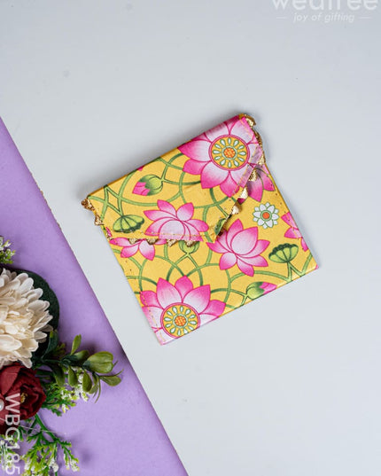 Pichwai Printed Coin Purse - 4 inch - WBG1857 - Clutches & Purses