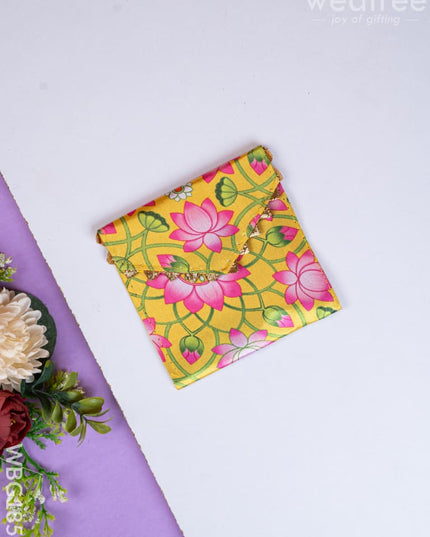 Pichwai Printed Coin Purse - 4 inch - WBG1857 - Clutches & Purses