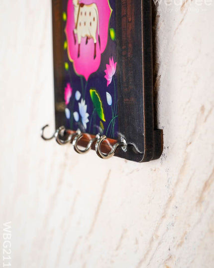 Pichwai Printed Key Hanger - 7 inch - WBG2115 - Frame Key Hangers