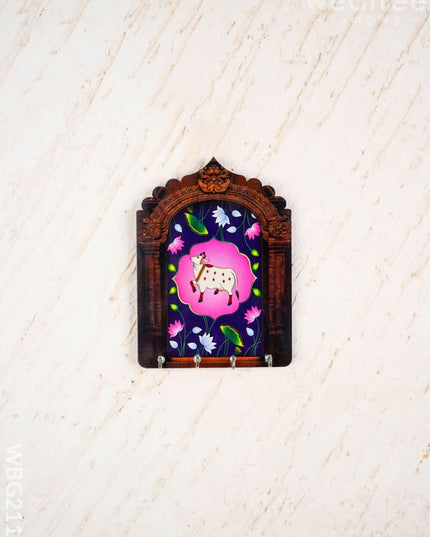 Pichwai Printed Key Hanger - 7 inch - WBG2115 - Frame Key Hangers