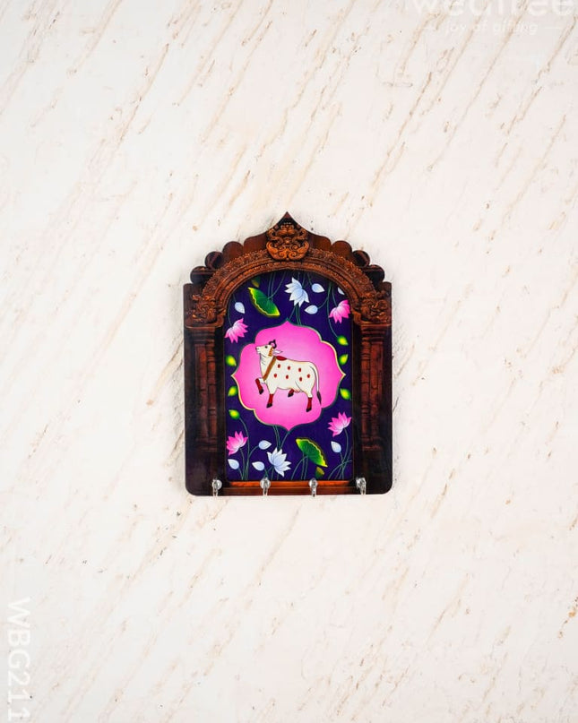 Pichwai Printed Key Hanger - 7 inch - WBG2115 - Frame Key Hangers