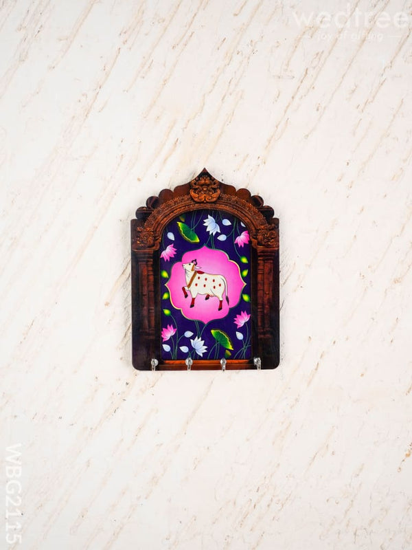 Pichwai Printed Key Hanger - 7 inch - WBG2115 - Frame Key Hangers