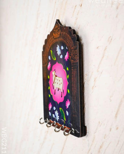 Pichwai Printed Key Hanger - 7 inch - WBG2115 - Frame Key Hangers