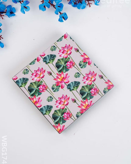 Pichwai Printed Manai - 4x4 inch - WBG1747 - Manai RG
