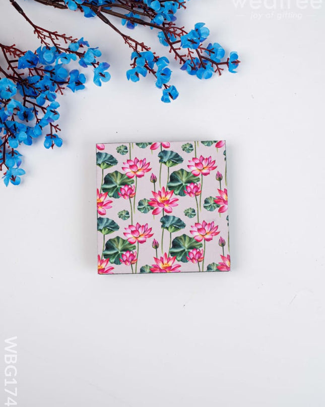 Pichwai Printed Manai - 4x4 inch - WBG1747 - Manai RG