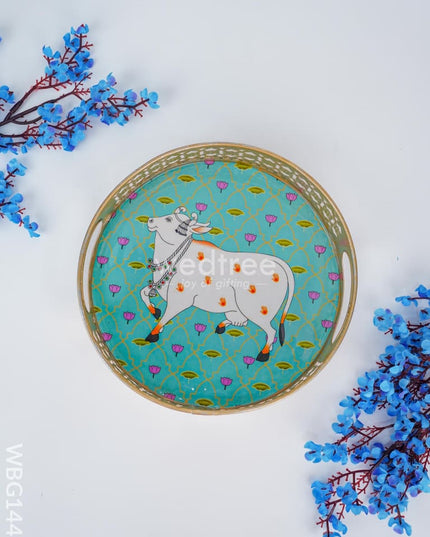 Pichwai Printed Tray - Wbg1440 Metal Decor Utility