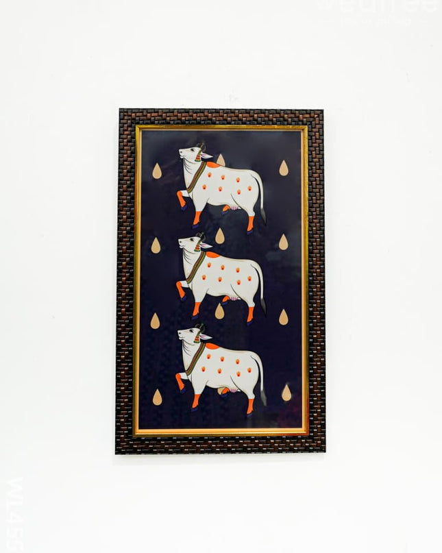 Pichwai Printed Cow Frames - 17 X 10 Inch Set Of 2 Wl4557