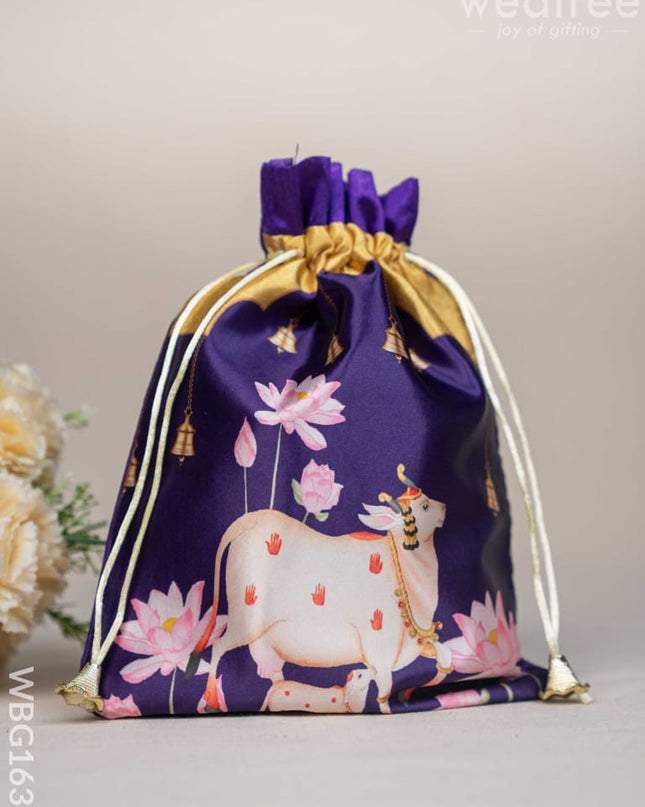 Pichwai String Bag - 11 x 8 inch - WBG1634 String Bags