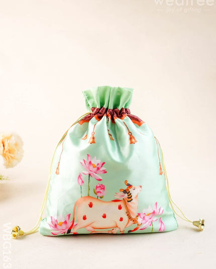 Pichwai String Bag - 11 x 8 inch - WBG1634 - String Bags
