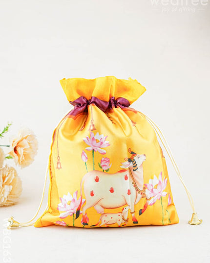 Pichwai String Bag - 11 x 8 inch - WBG1634 - String Bags