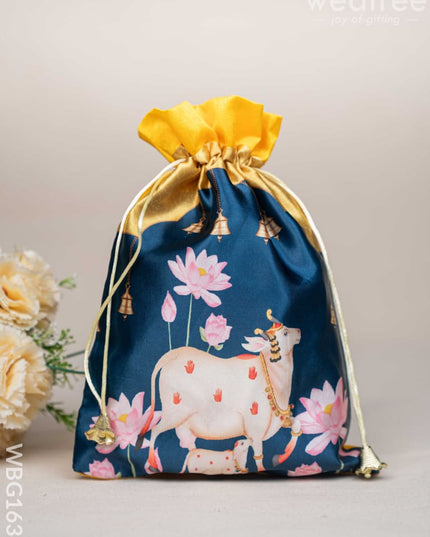 Pichwai String Bag - 11 x 8 inch - WBG1634 String Bags