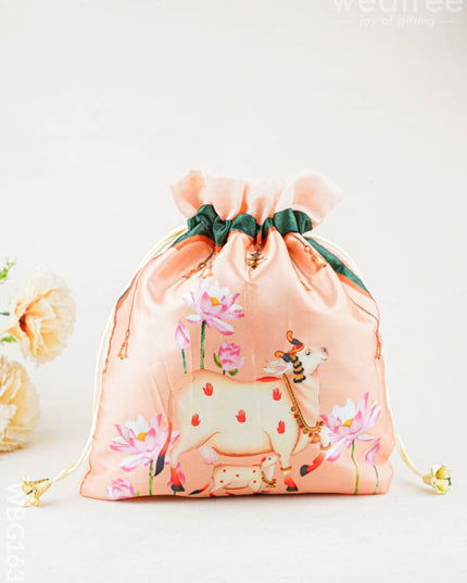Pichwai String Bag - 11 x 8 inch - WBG1634 - String Bags