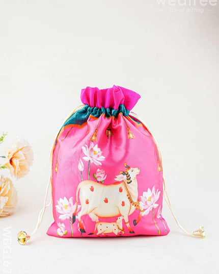 Pichwai String Bag - 11 x 8 inch - WBG1634 - String Bags