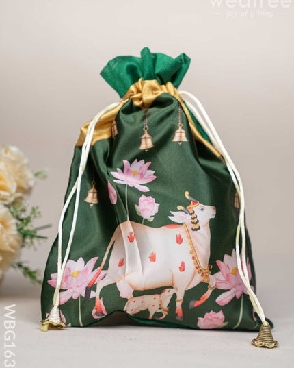 Pichwai String Bag - 11 x 8 inch - WBG1634 String Bags