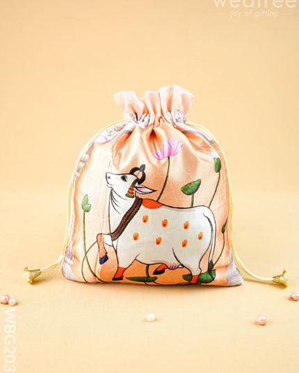 Pichwai String Bag - 11x9 inch - WBG2035 - String Bags
