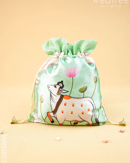 Pichwai String Bag - 11x9 inch - WBG2035 - String Bags