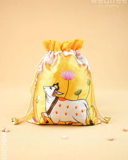 Pichwai String Bag - 11x9 inch - WBG2035 - String Bags
