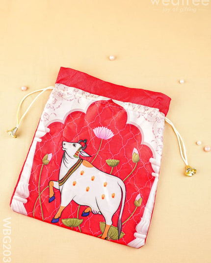Pichwai String Bag - 11x9 inch - WBG2035 - String Bags