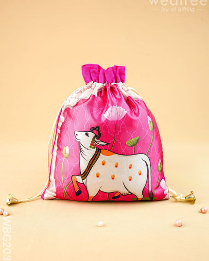 Pichwai String Bag - 11x9 inch - WBG2035 - String Bags