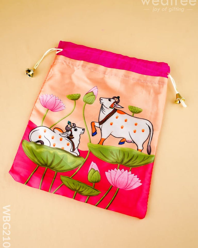 Pichwai String Bag - 11x9 inch - WBG2107 - String Bags