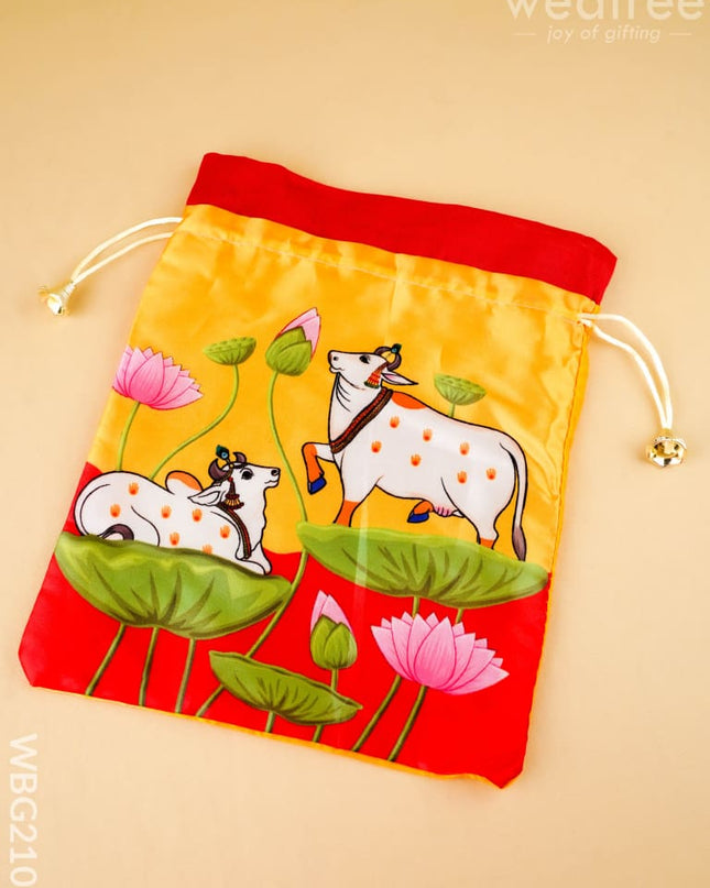Pichwai String Bag - 11x9 inch - WBG2107 - String Bags