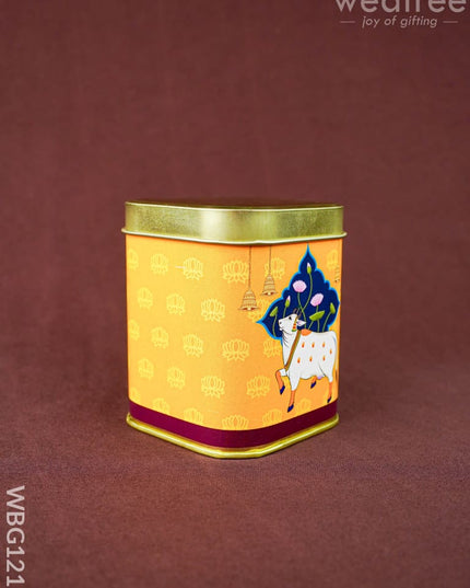 Pichwai Tin Box - WBG1211 - Tin Jars & Boxes RG