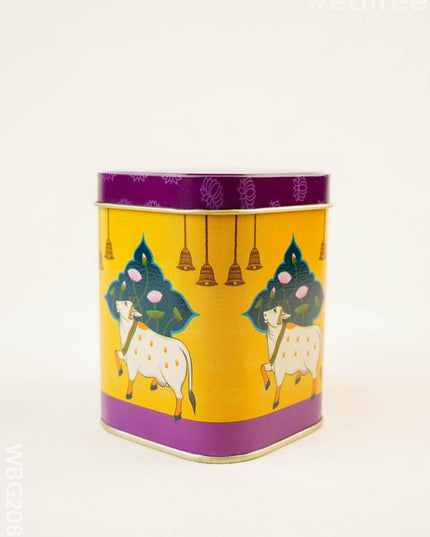 Pichwai Tin Box - WBG2084 - Tin Jars & Boxes RG